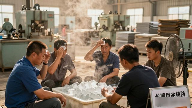 车间高温不用愁 邢台防暑降温冰块成了工人的救命凉方